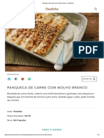 Panqueca de Carne Com Molho Branco