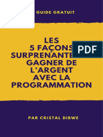 5 faC3A7ons Surprenantes de Gagner de Argent Avec Programmation PDF