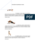 Fortalecimiento de Abdominales y Espalda