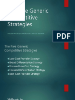 The Five Generic Competitive Strategies: Presentation by Omkar, Vijay and Dilleshwar