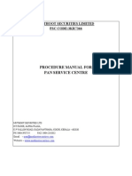 Procedure Manual For Pan Service Centre: Muthoot Securities Limited PSC CODE:3KR7366