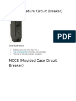 MCB (Miniature Circuit Breaker) : Characteristics