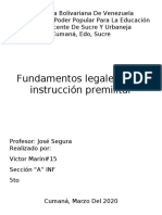 Fundamentos Legales de La Instrucción Premilitar