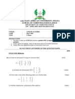 April 2019 Linear Algebra Question Paper