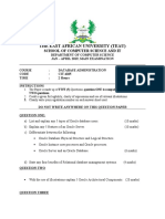 DatabaseAdministration Exam