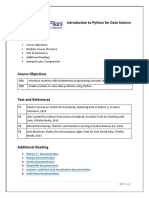 Introduction To Python For Data Science - Syllabus