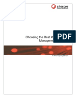 Choosing The Best Web Content Management Solution: A White Paper by Sitecore