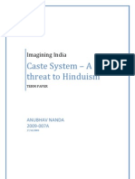 Caste System - A Threat To Hinduism: Imagining India