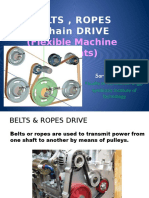 Belts, Ropes &chain DRIVE: (Flexible Machine Elements)