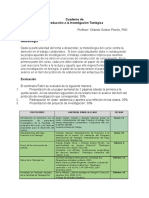 CUADERNO de Int. A La Investigación Teológica