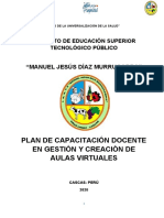 Plan Capacitación Docente Aulas Virtuales