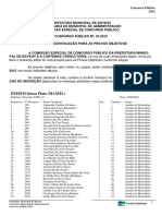 Edital de Convocacao para As Provas Objetivas PDF