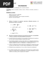 Guía de Ejercicios Potencias y Numeros Racionales