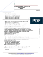 SUMMATIVE ASSESSMENT - I (2014-2015) Subject: SCIENCE Class: VI Time: 2: 30 Hrs. M.M. 80 General Instructions