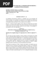 Resumen Constitución Sacrosanctum Concilium