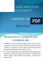 Company Law: Prepared by Group # 02 BCOM - PLM 2014 - 2015