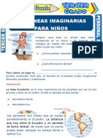 Las Líneas Imaginarias para Niños para Tercer Grado de Primaria