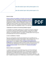 Los 14 Problemas de Salud Que Más Preocupan A La OMS