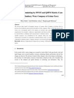 Strategy Formulating by SWOT and QSPM Matrix (Case Study: Sanitary Ware Company of Golsar Fars)