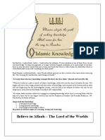 Believe in Allaah - The Lord of The Worlds