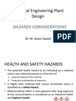 Chemical Engineering Plant Design: Hazards Considerations