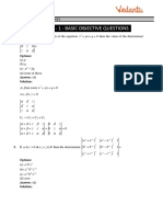 Determinants and Matrices Solutions - Exercise 1 PDF