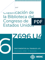 Clasificación de La Biblioteca Del Congreso de Estados Unidos - Almudena Knech