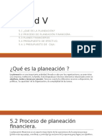 Unidad V - Planeacion Financiera - Estados Financieros Proforma