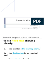 Research Main Aspects: Usama Bin Iqbal Lecture # 4 Qualitative Research Techniques