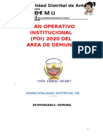 Plan Operativo Del Area de La Demuna