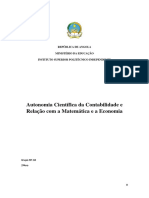 Autonomia Científica Da Contabilidade e Relação Com A Matemática e A Economia PDF