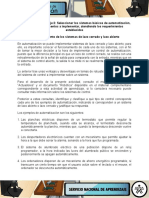 Evidencia Documento Conocer El Funcionamiento de Los Sistemas de Lazo Cerrado y Lazo Abierto