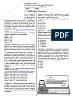 2 Avaliação de Química 2º Ano 2019