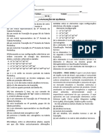 2 Avaliação de Química 1º Ano Médio 2019 Tabela Periódica