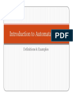 Introduction To Automata & DFA: Definitions & Examples Definitions & Examples