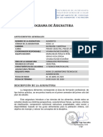 Programa Asignatura Alimentos PDF