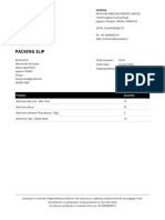 Packing Slip: Product Quantity