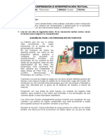 Comprensión de Lectura 4°