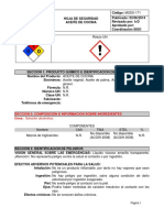 Hoja de Seguridad Aceite de Cocina PDF