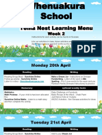 Teina Nest Learning Menu Term 2, Week 2