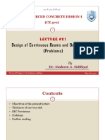 CE 370-Lecture-21 (Continuous Beams and One Way Slabs) - Problems (Read-Only) PDF