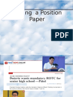 Writing A Position Paper