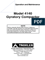 Troxler - Manual of Operation and Maintenance - Model 4140 Gyratory Compactor - 2006