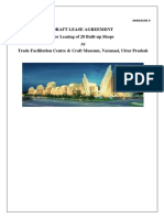 Draft Lease Agreement For Leasing of 28 Built-Up Shops at Trade Facilitation Centre & Craft Museum, Varanasi, Uttar Pradesh