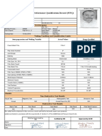 Welder Performance Qualification Record (WPQ) : Testing Condition and Qualification Limits