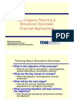 Contingency Planning & Simulation Exercises Practical Applications