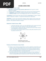 Atomic Structure: Chem1101: Chemistry (Eee/Coe)