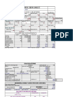 Well Control Data Sheet: Well: All Values in Have To Be Entered