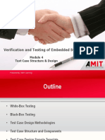 Verification and Testing of Embedded Systems: Test Case Structure & Design