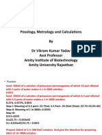 Posology, Metrology and Calculations by DR Vikram Kumar Yadav Asst Professor Amity Institute of Biotechnology Amity University Rajasthan